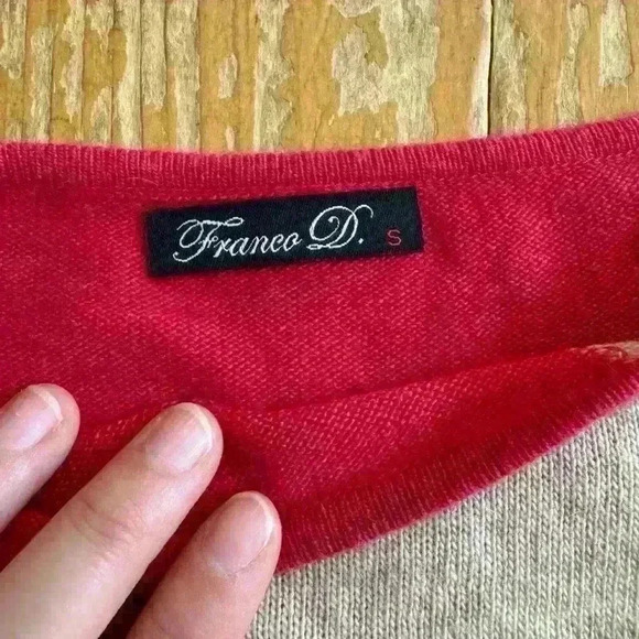 Franco D. Cozy Knit Sweater, Angora, Size Small - Picture 5 of 7